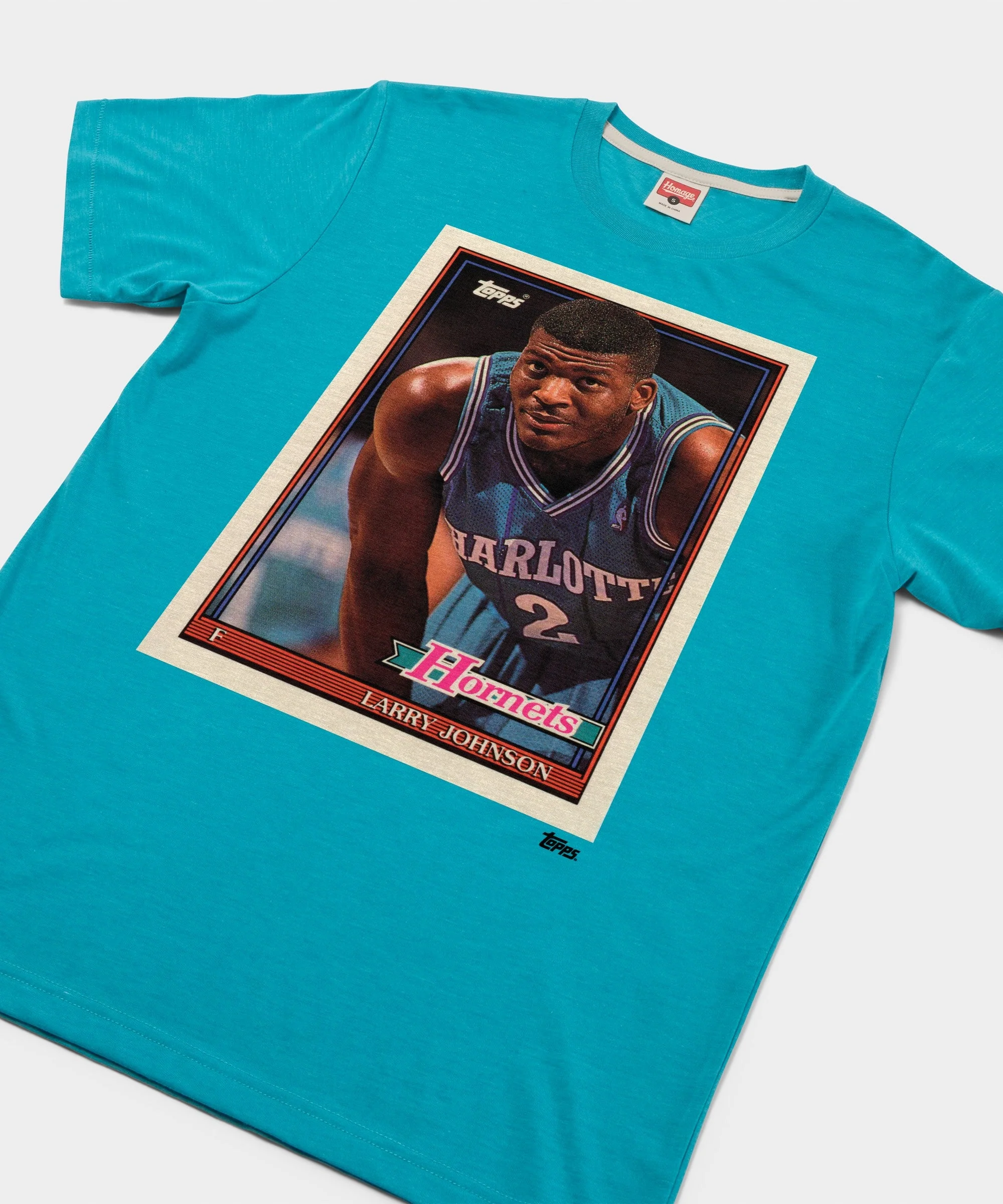 1992 Topps Basketball Larry Johnson Hornets - Image 2