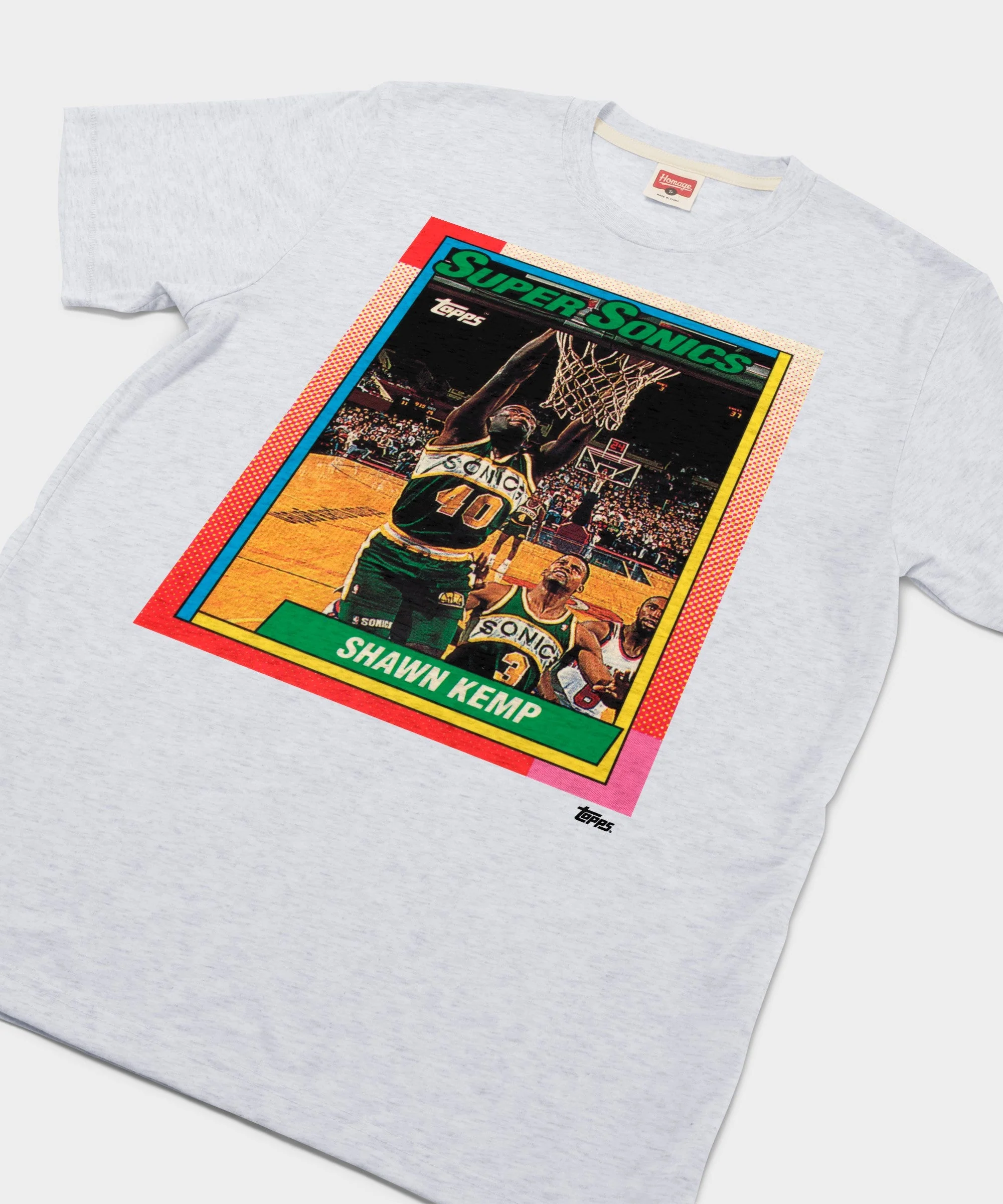 1992 Topps Basketball Shawn Kemp SuperSonics - Image 2