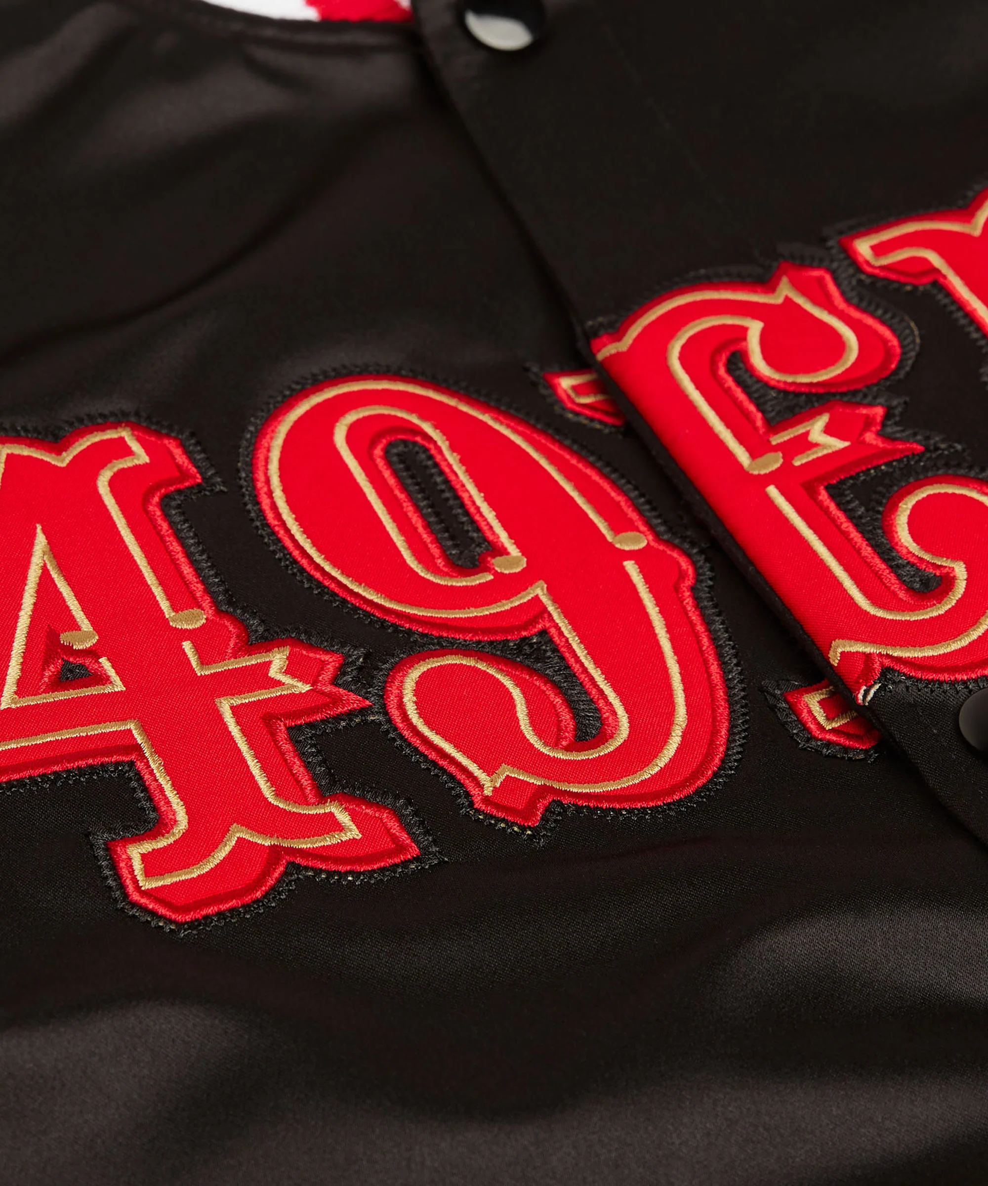 HOMAGE x Starter 49ers Blackout Heavyweight Satin Jacket - Image 3