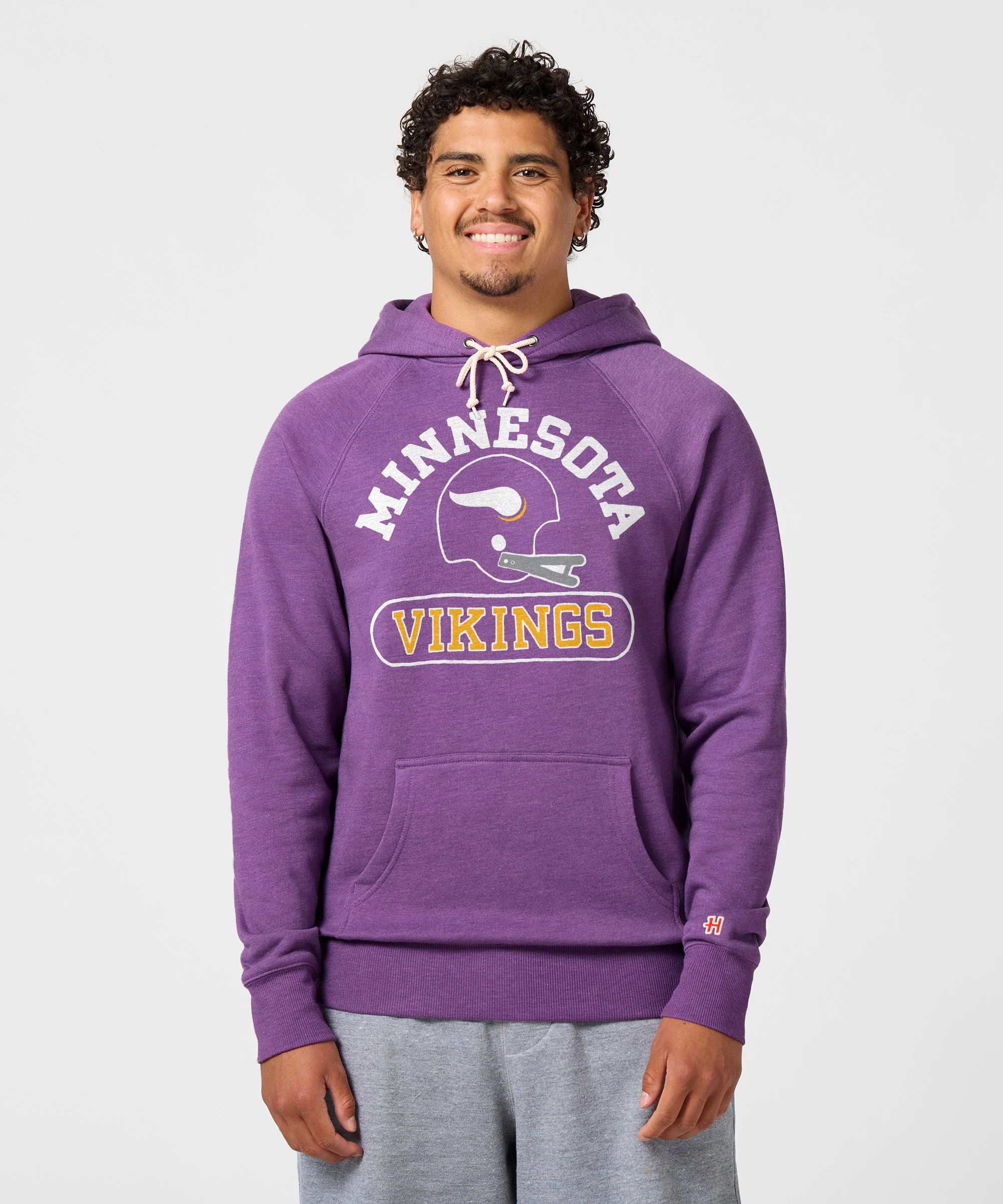 Minnesota Vikings Throwback Helmet Hoodie - Image 3