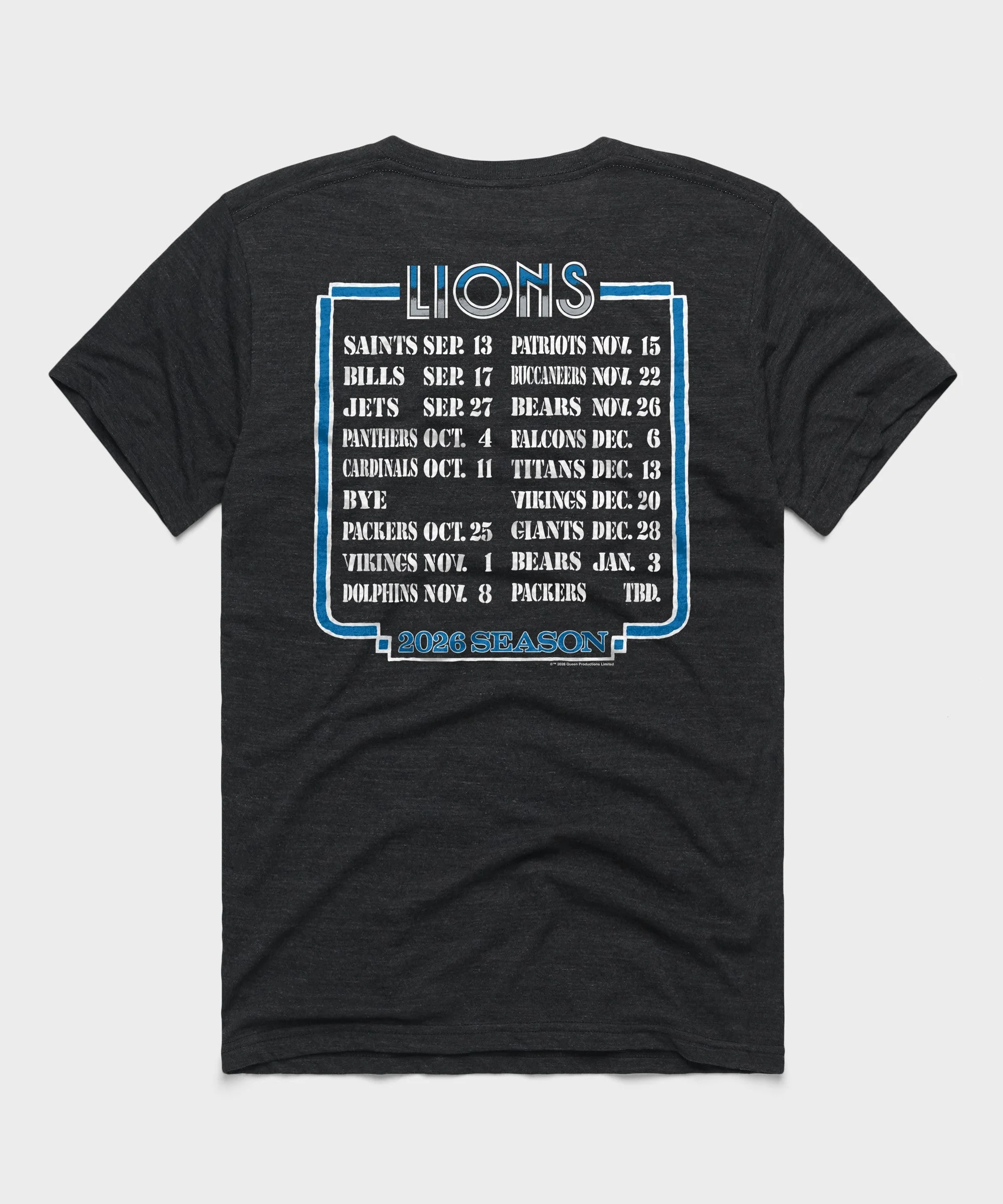 Queen x Detroit Lions Schedule 2026 - Image 2