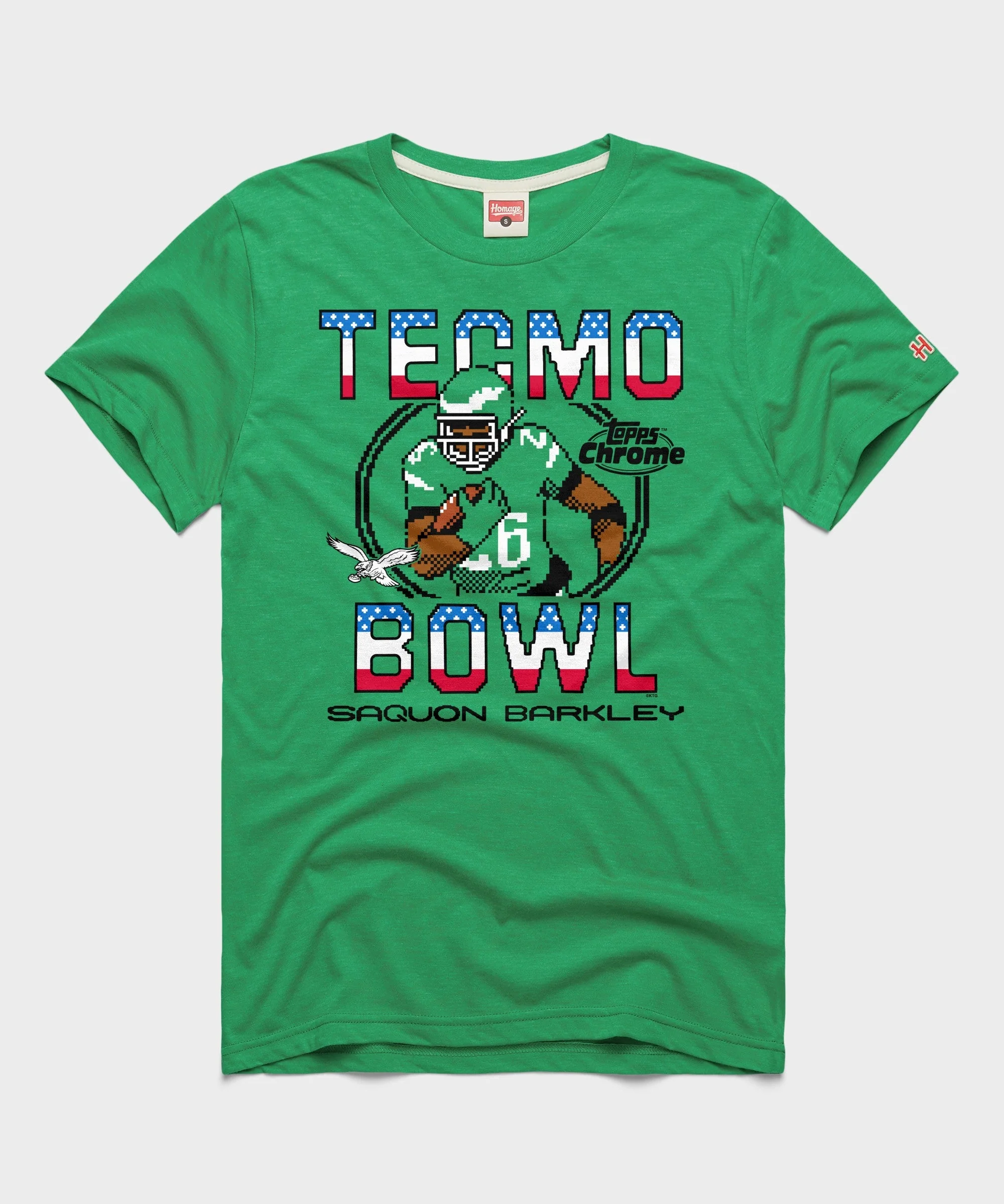 Tecmo Bowl x Topps Chrome Eagles Saquon Barkley