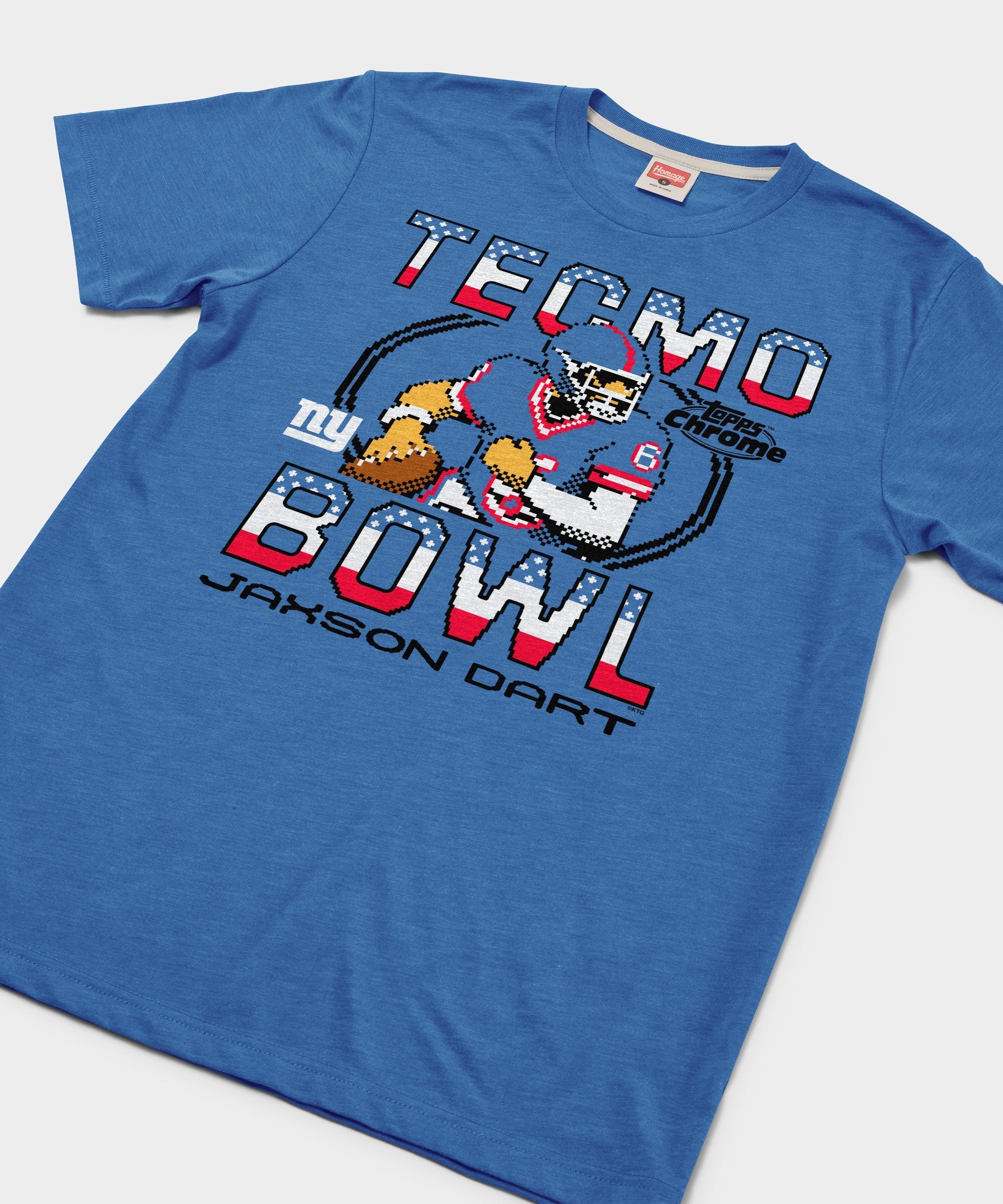 Tecmo Bowl x Topps Chrome Giants Jaxson Dart - Image 2