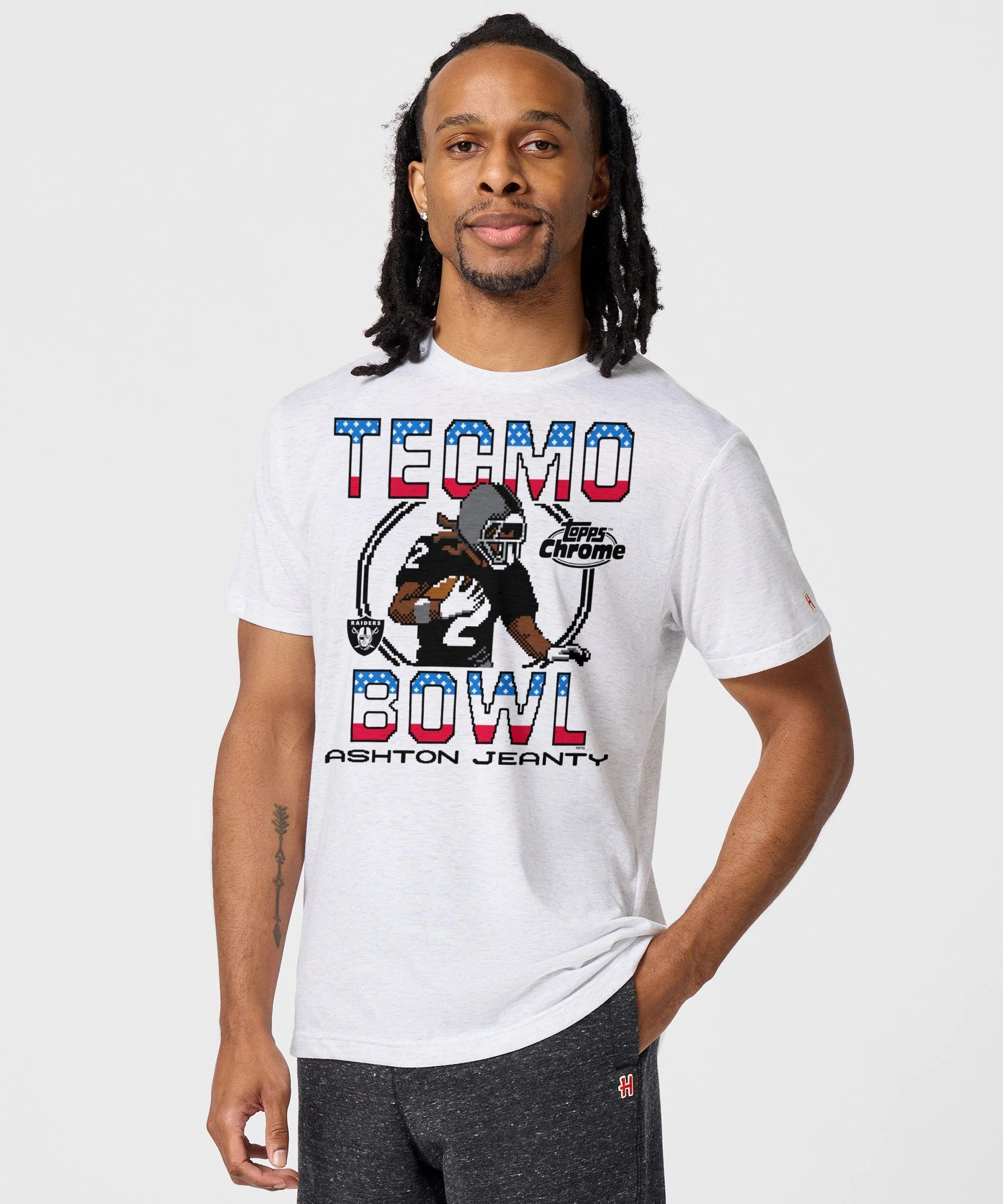 Tecmo Bowl x Topps Chrome Raiders Ashton Jeanty - Image 3