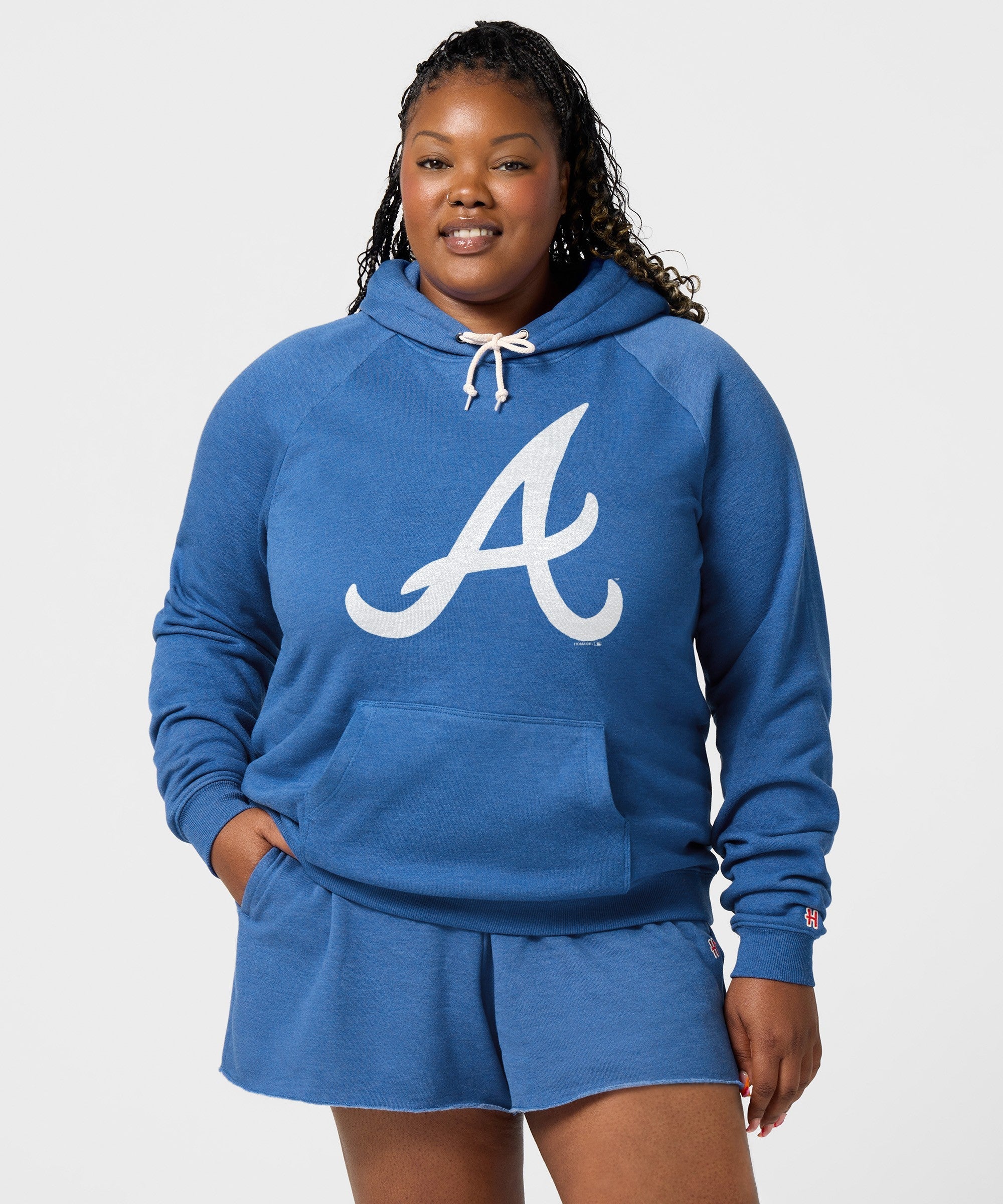Women's Atlanta Braves Cap Logo '81 Hoodie - Image 3