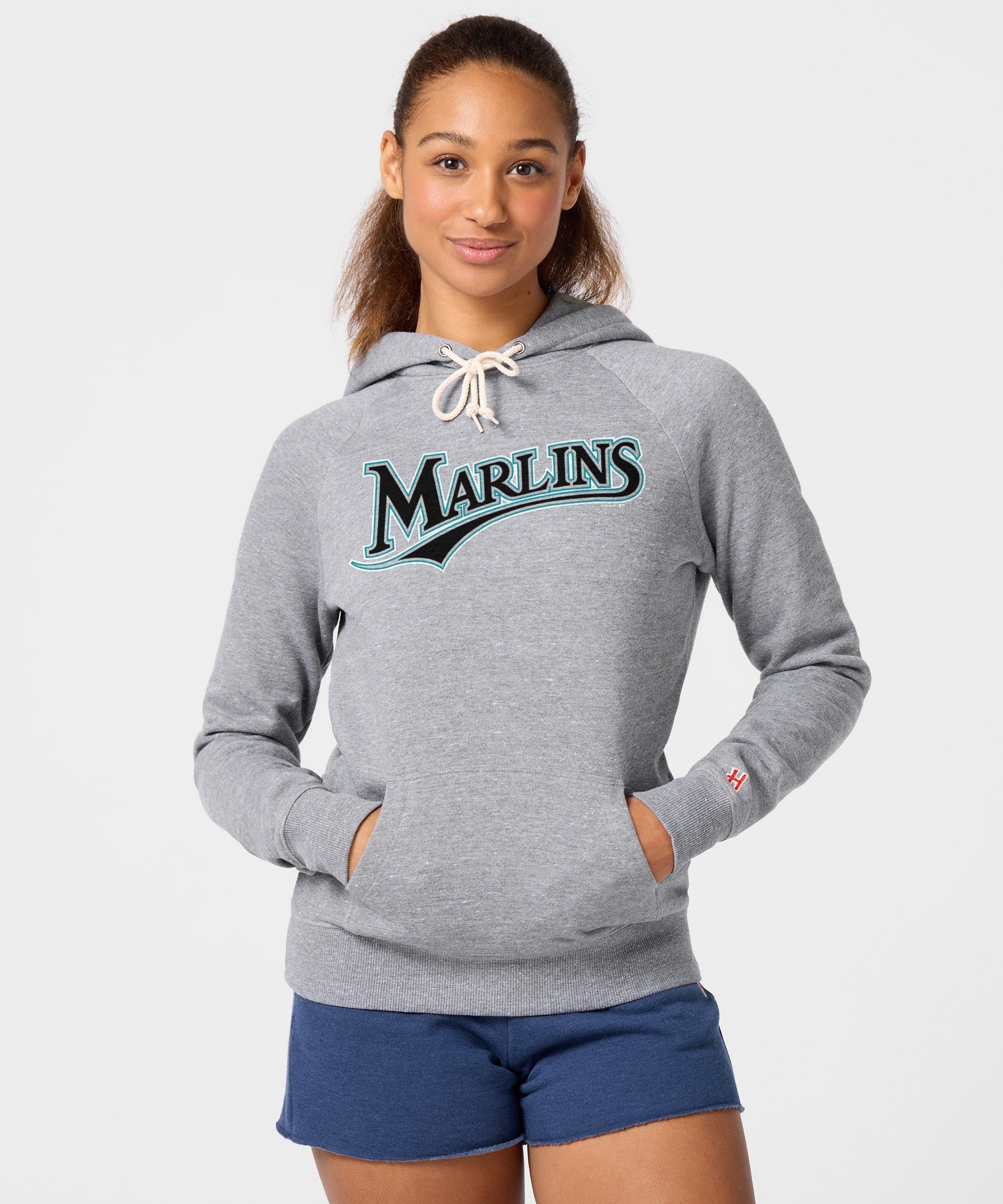 Women's Florida Marlins Jersey Logo '93 Hoodie - Image 3