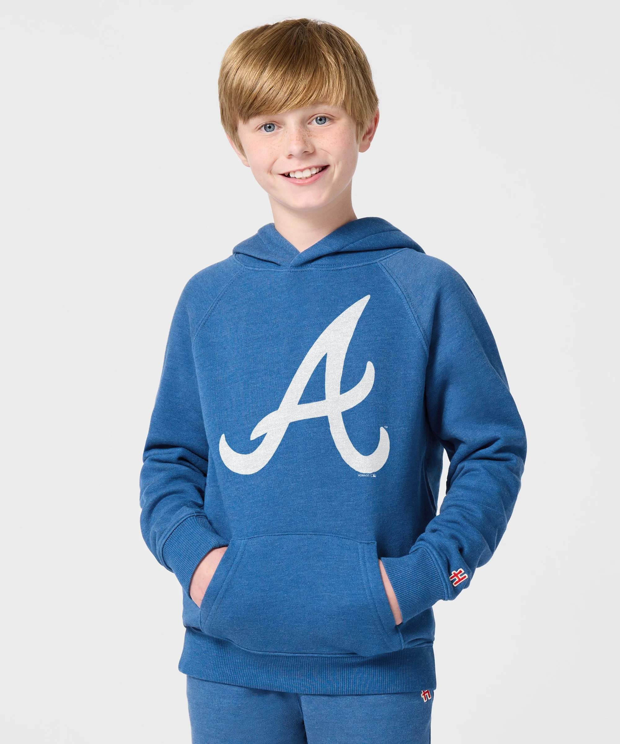 Youth Atlanta Braves Cap Logo '81 Hoodie - Image 3
