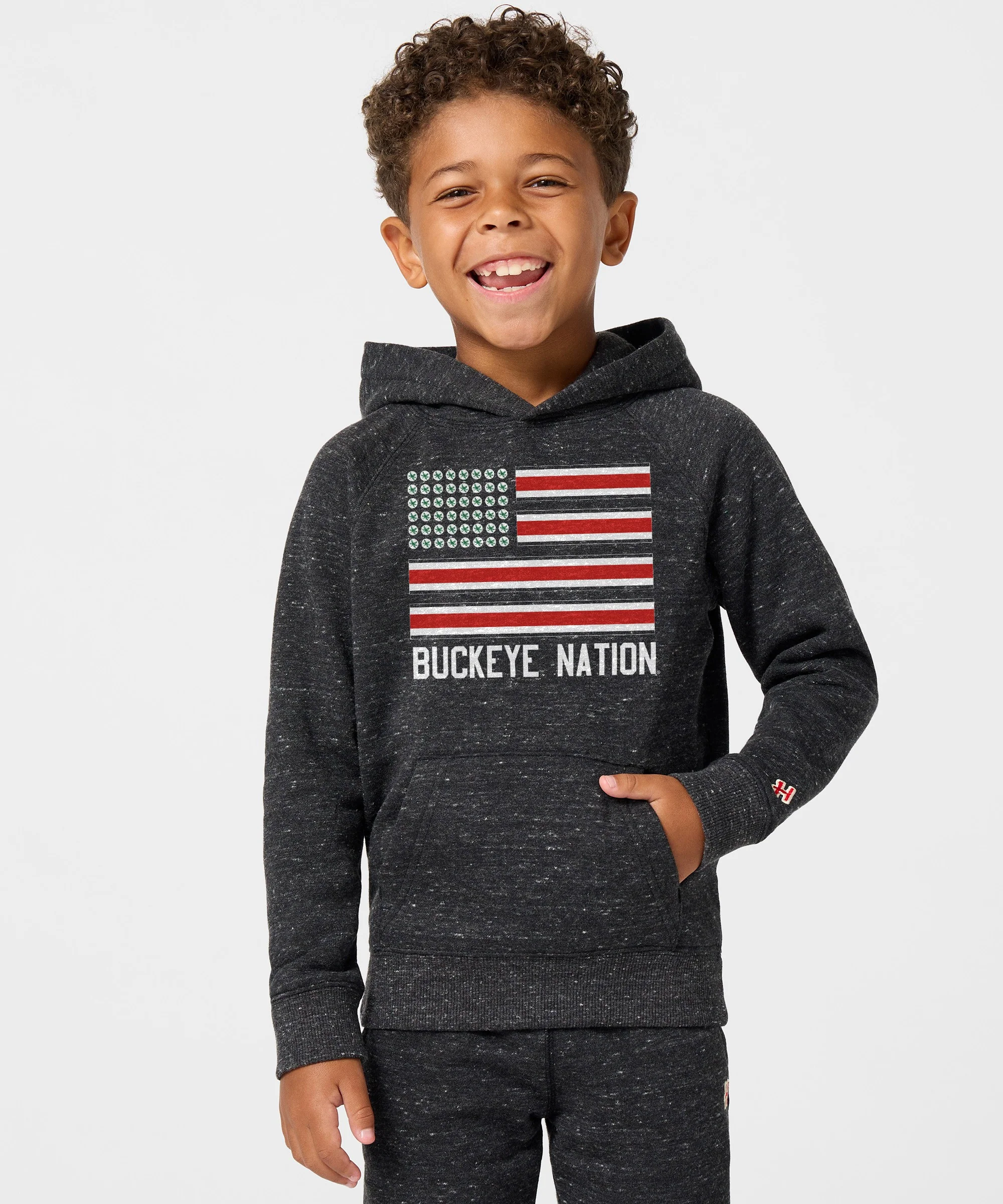 Youth Buckeye Nation Flag Hoodie - Image 3