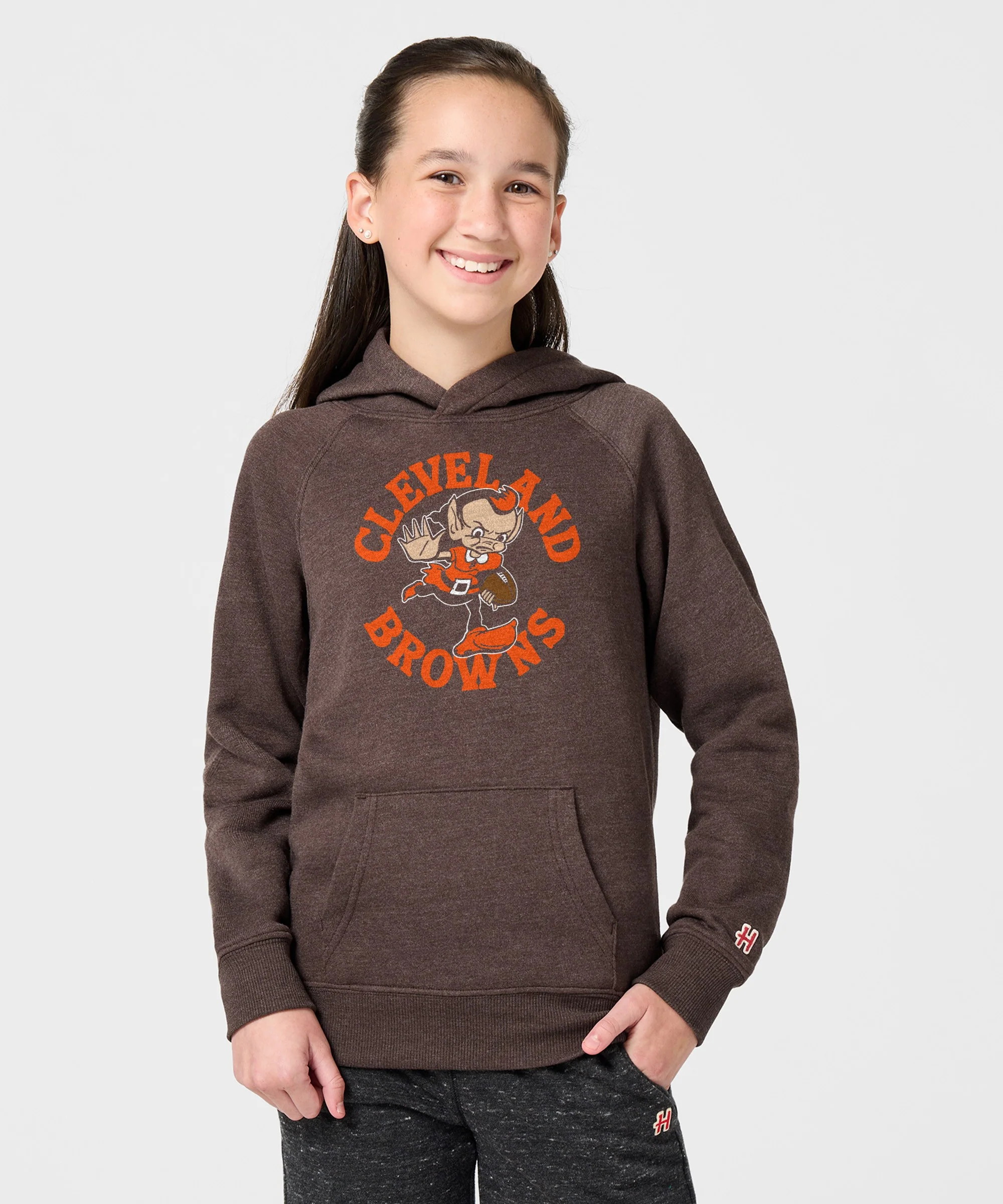 Youth Cleveland Browns Brownie Stiff Arm Hoodie - Image 3