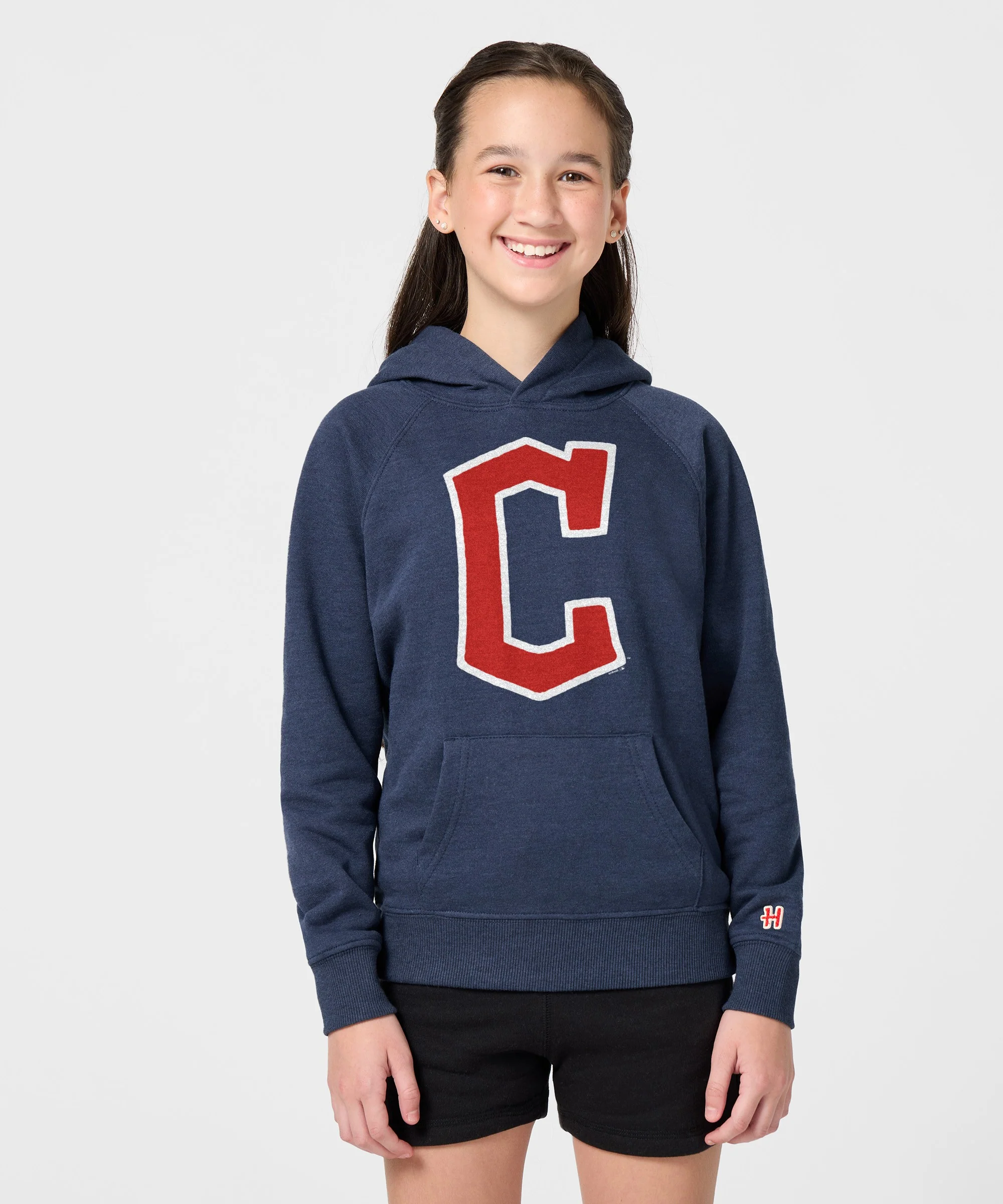 Youth Cleveland Guardians Cap Logo '22 Hoodie - Image 3