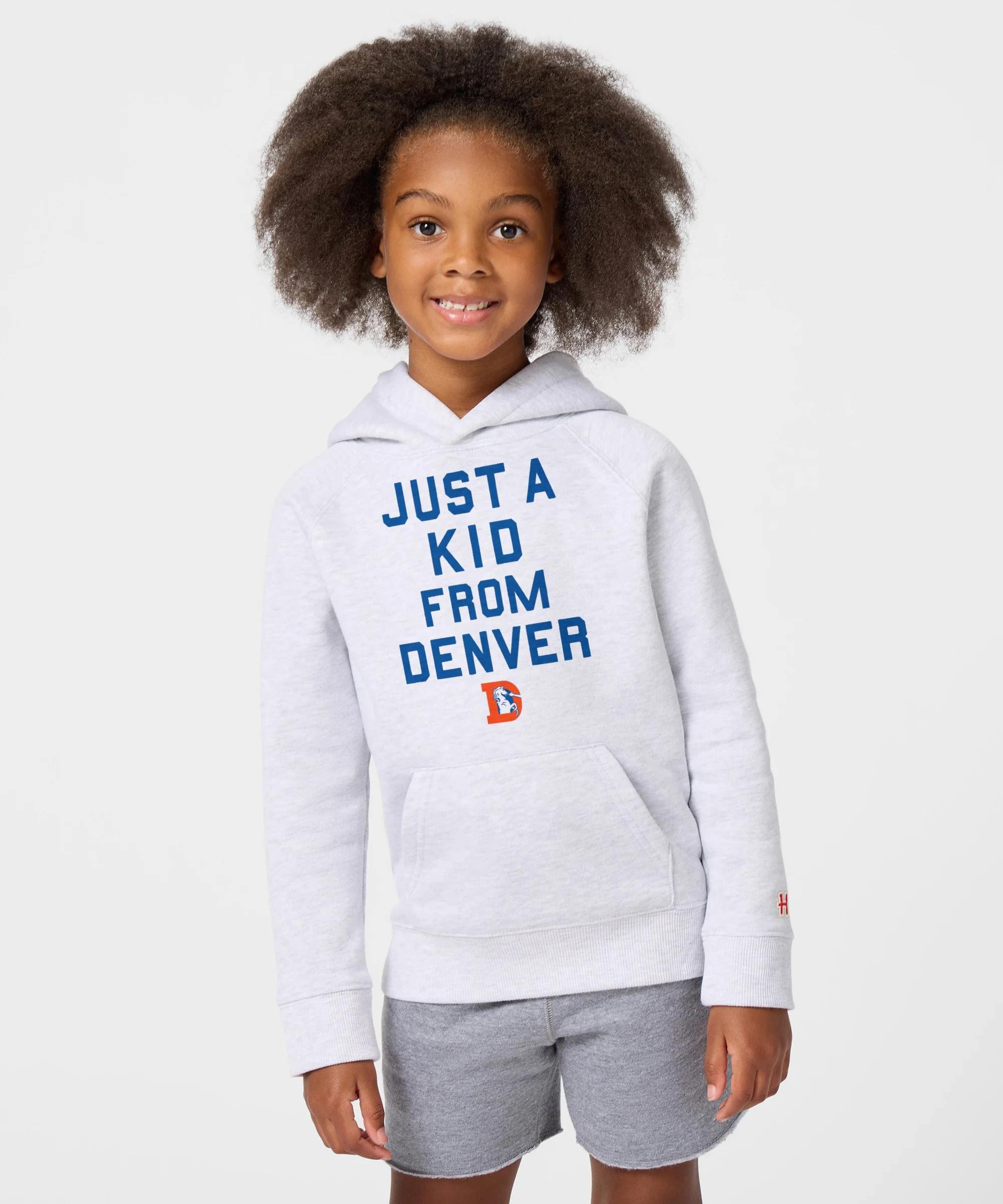 Youth Denver Broncos Just A Kid From Denver Hoodie - Image 3