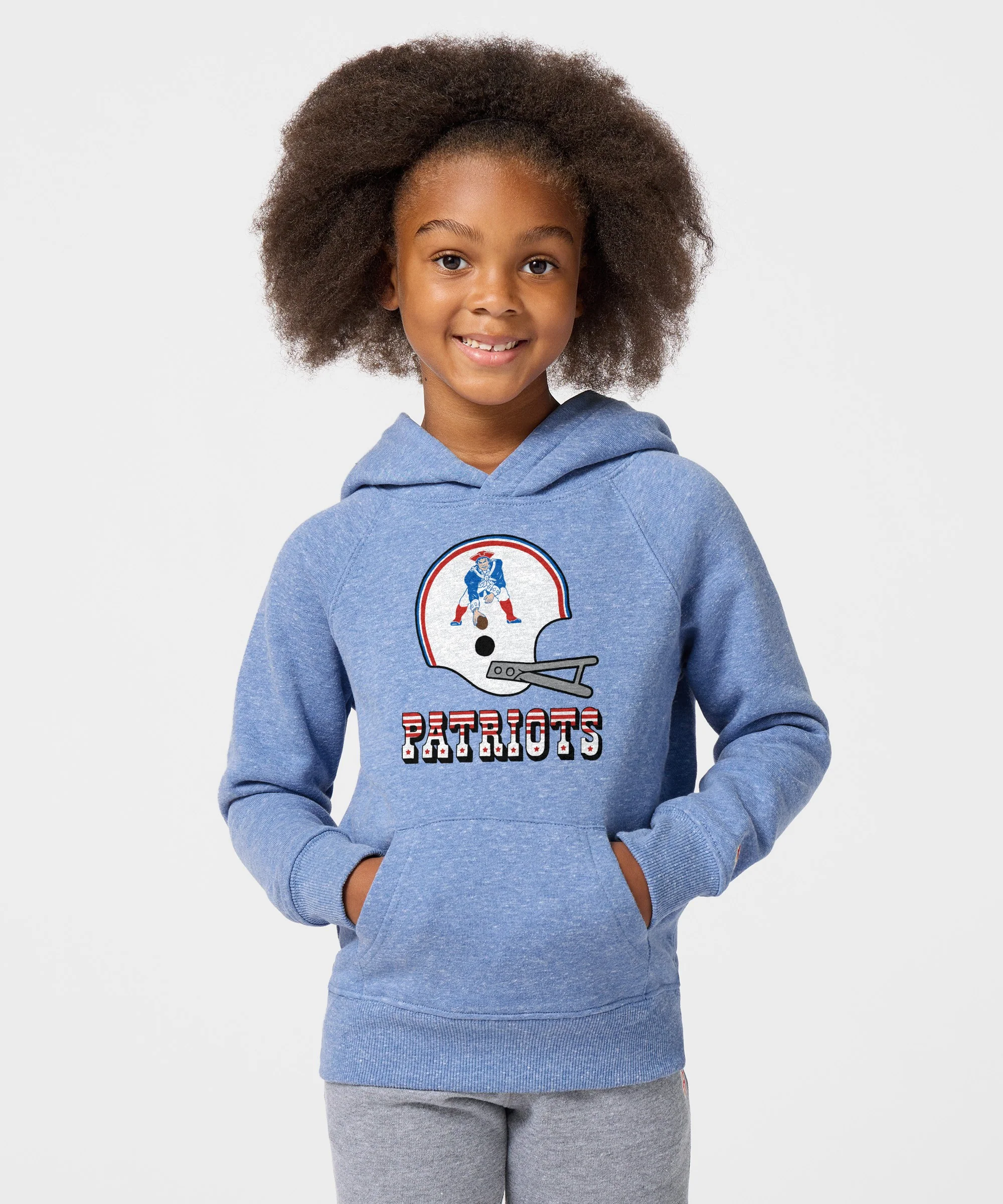 Youth New England Patriots Big Helmet Hoodie - Image 3