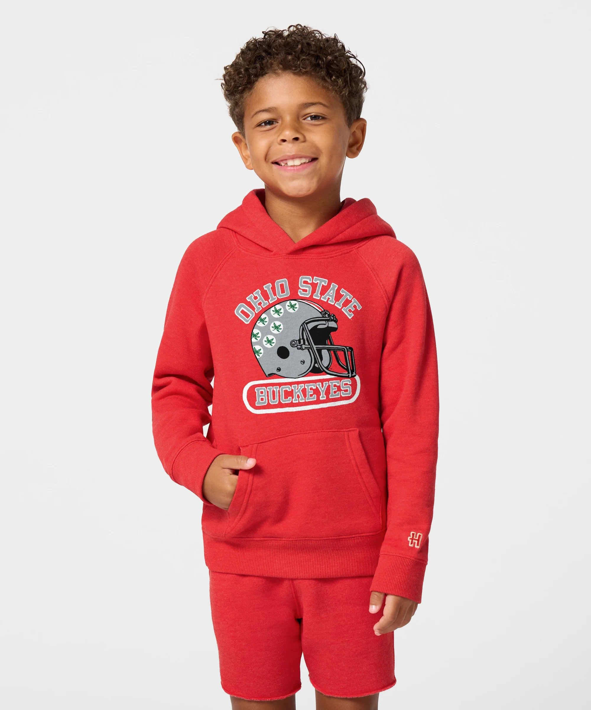 Youth Ohio State Buckeyes Helmet Hoodie - Image 3