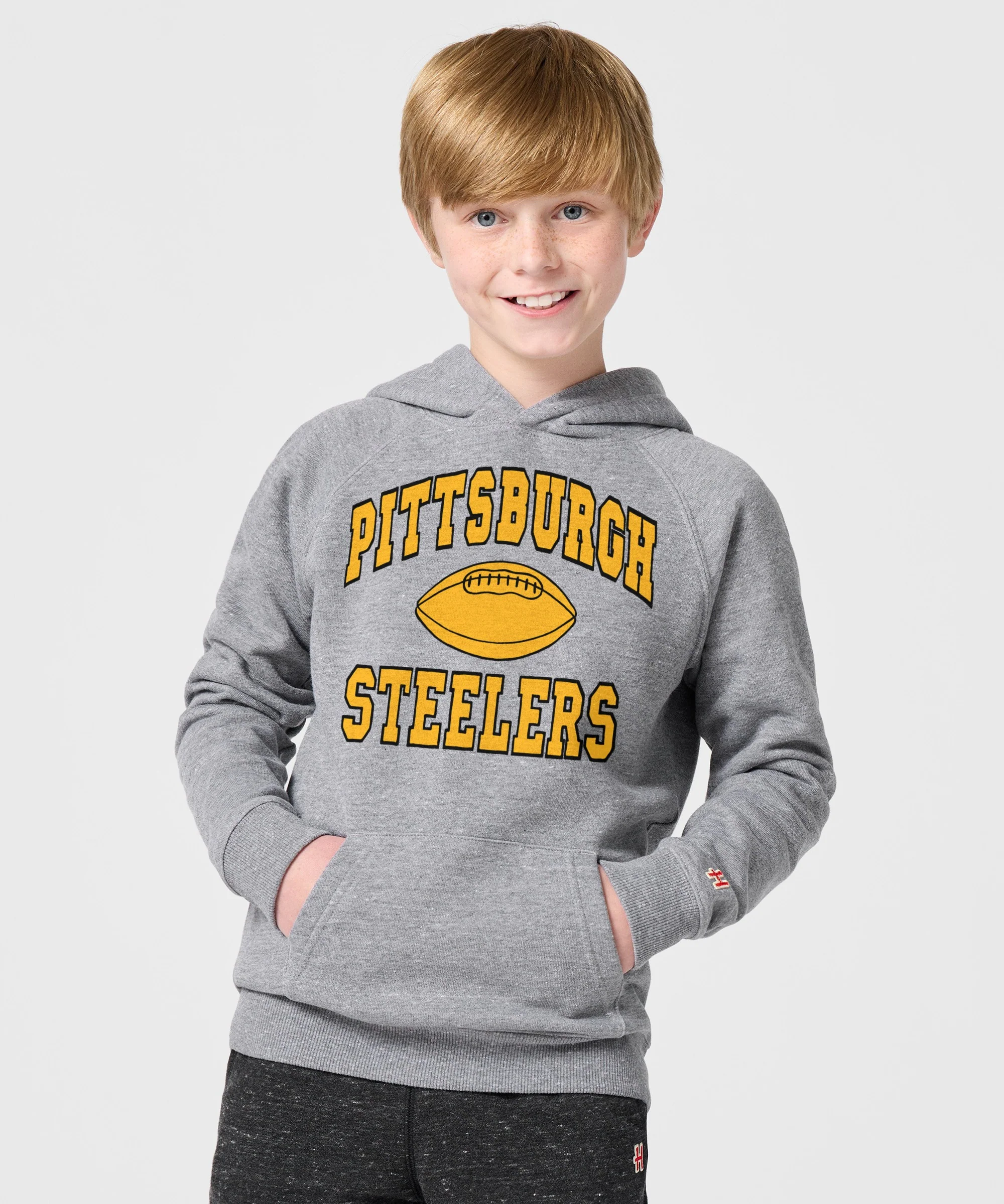 Youth Pittsburgh Steelers Gridiron Hoodie - Image 3