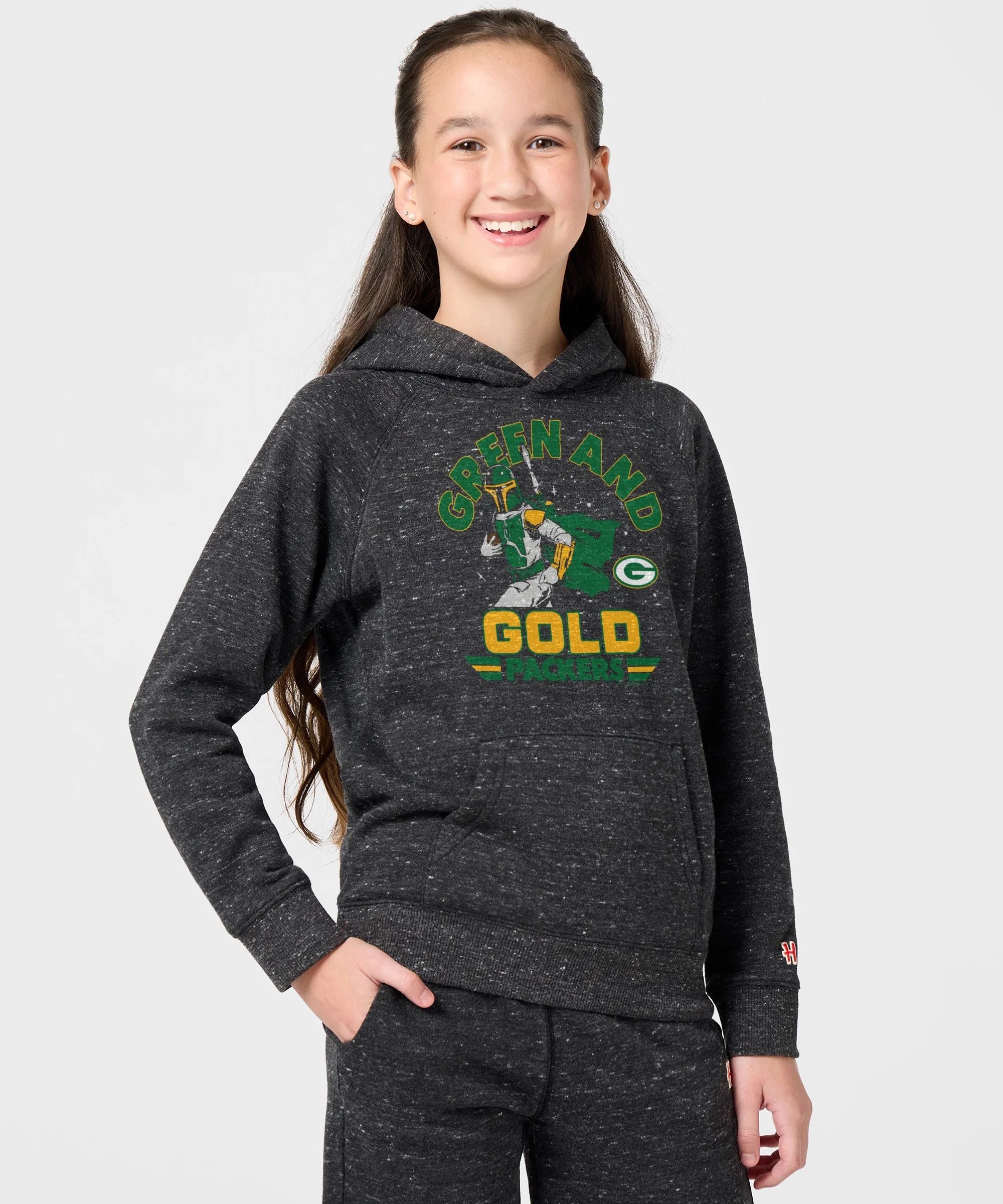 Youth Star Wars x Green Bay Packers Dark Side Hoodie - Image 3
