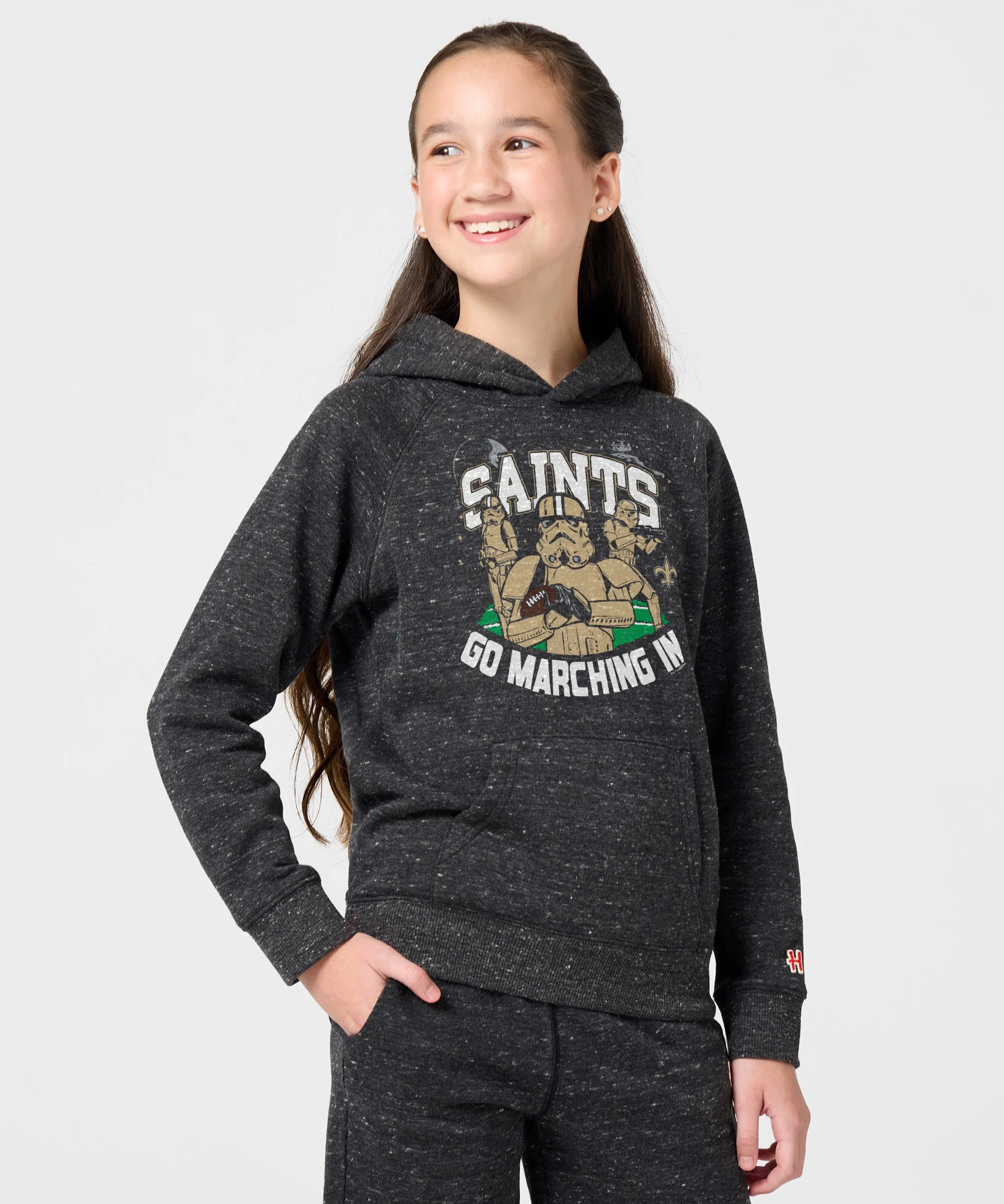 Youth Star Wars x New Orleans Saints Dark Side Hoodie - Image 3