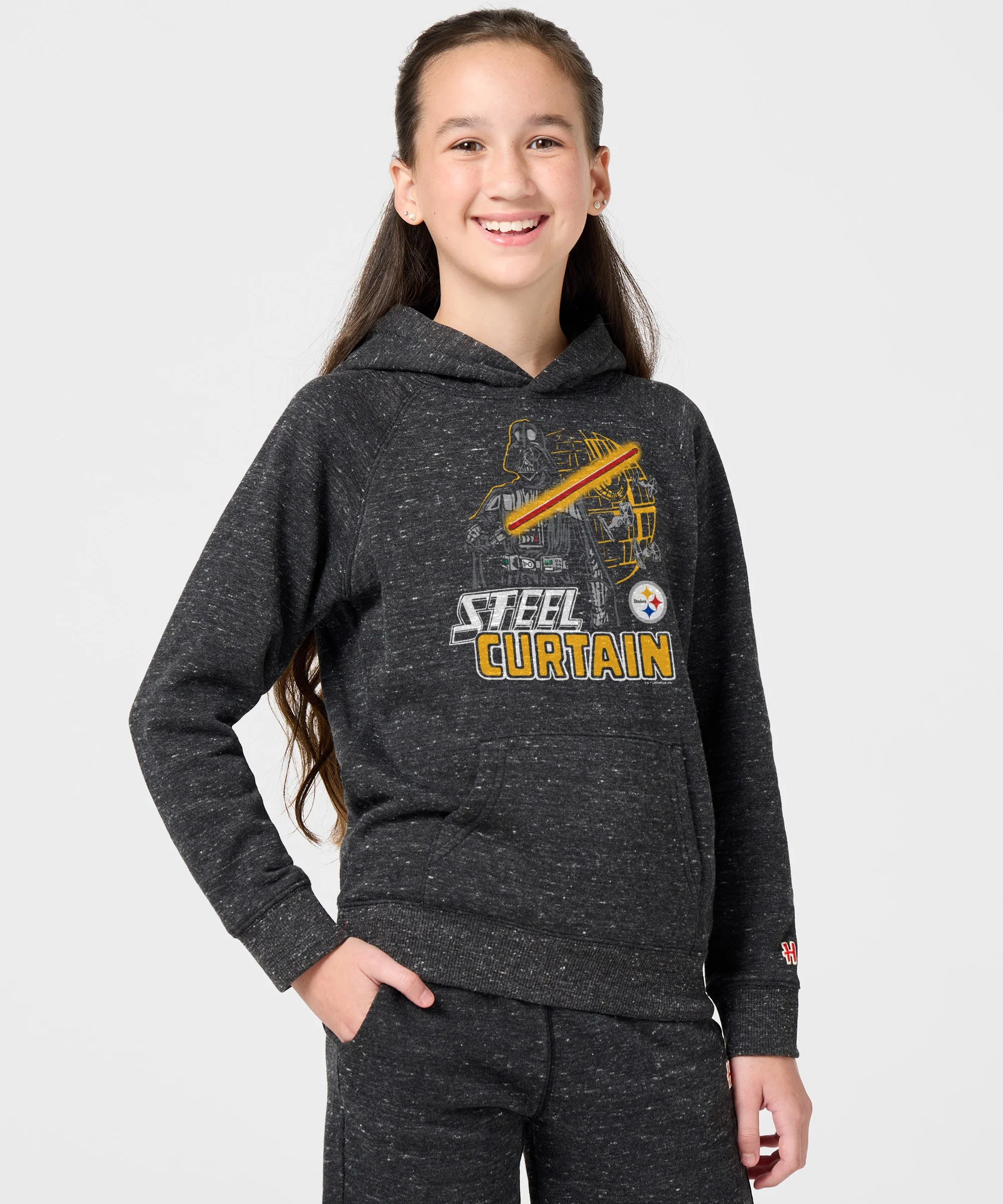 Youth Star Wars x Pittsburgh Steelers Dark Side Hoodie - Image 3